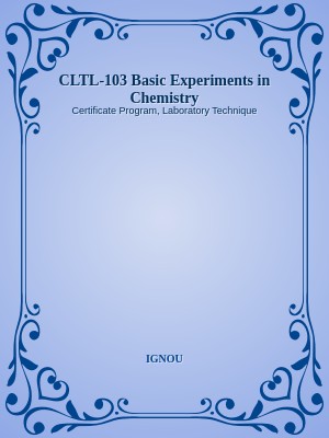 CLTL-103 Basic Experiments in Chemistry